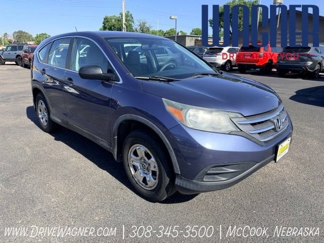 2014 Honda CR-V LX in Blue — front three-quarter view