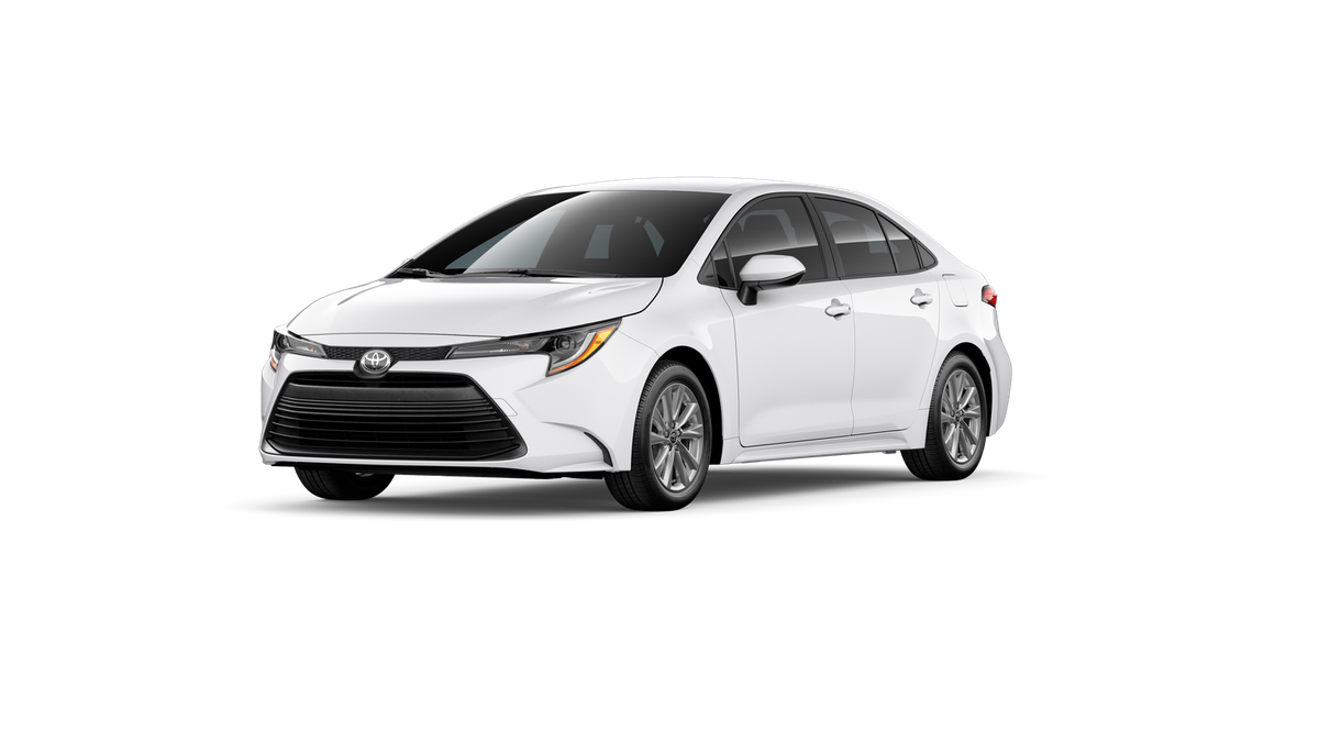 2026 Toyota Corolla LE in Ice Cap — front three-quarter view